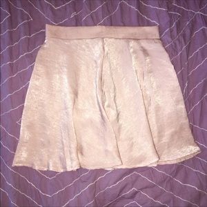 Silky pink skirt